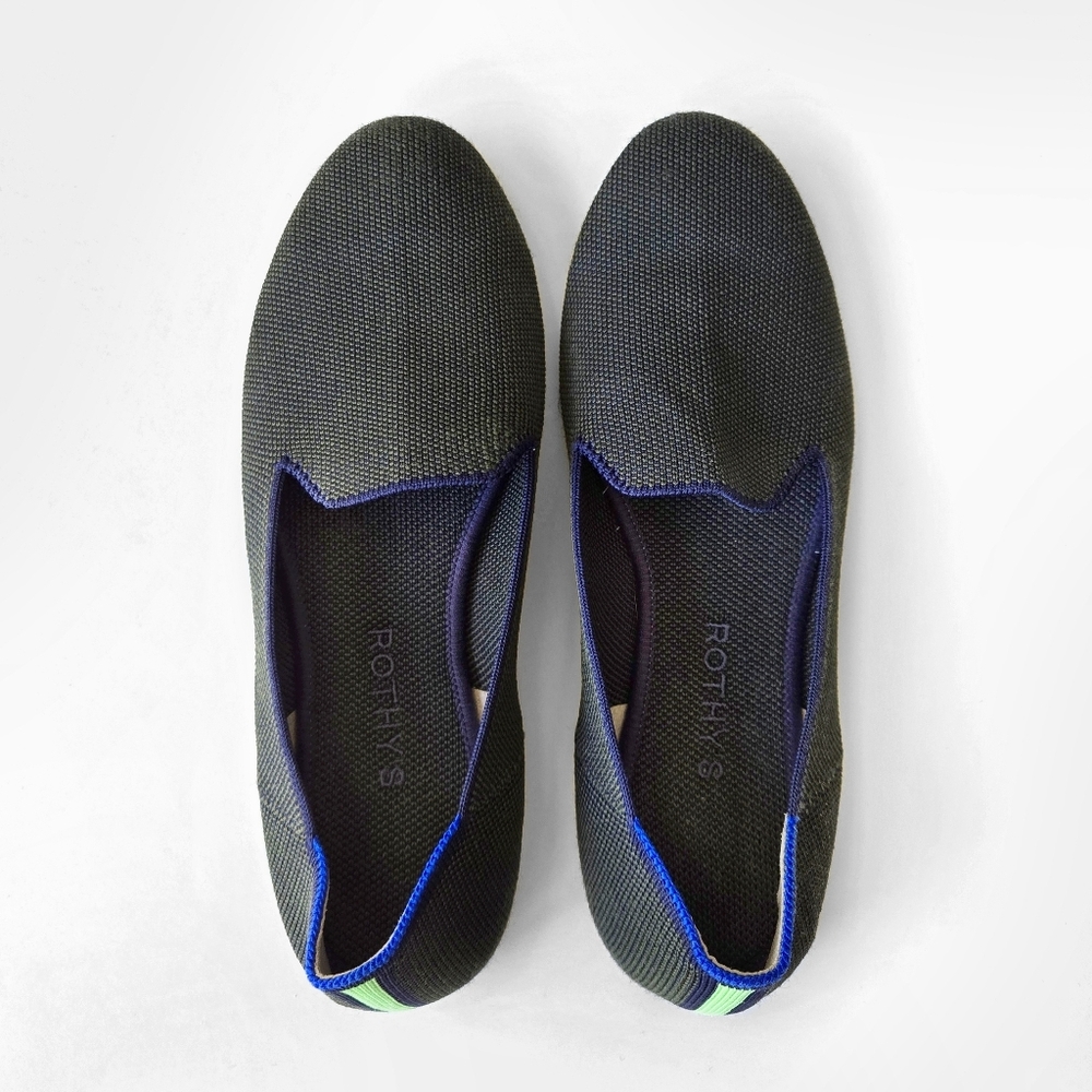 ROTHY'S The Loafer Green Round Toe Flats